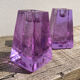 Pair of 1980 candle holders in blown glass