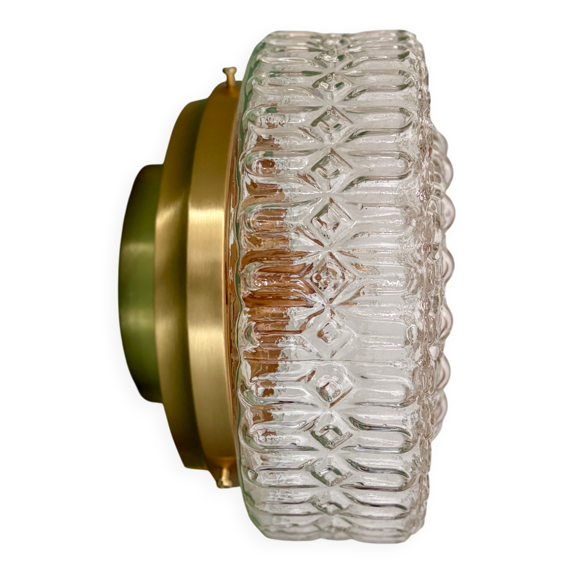 Vintage square glass globe wall/ceiling light (AX3)