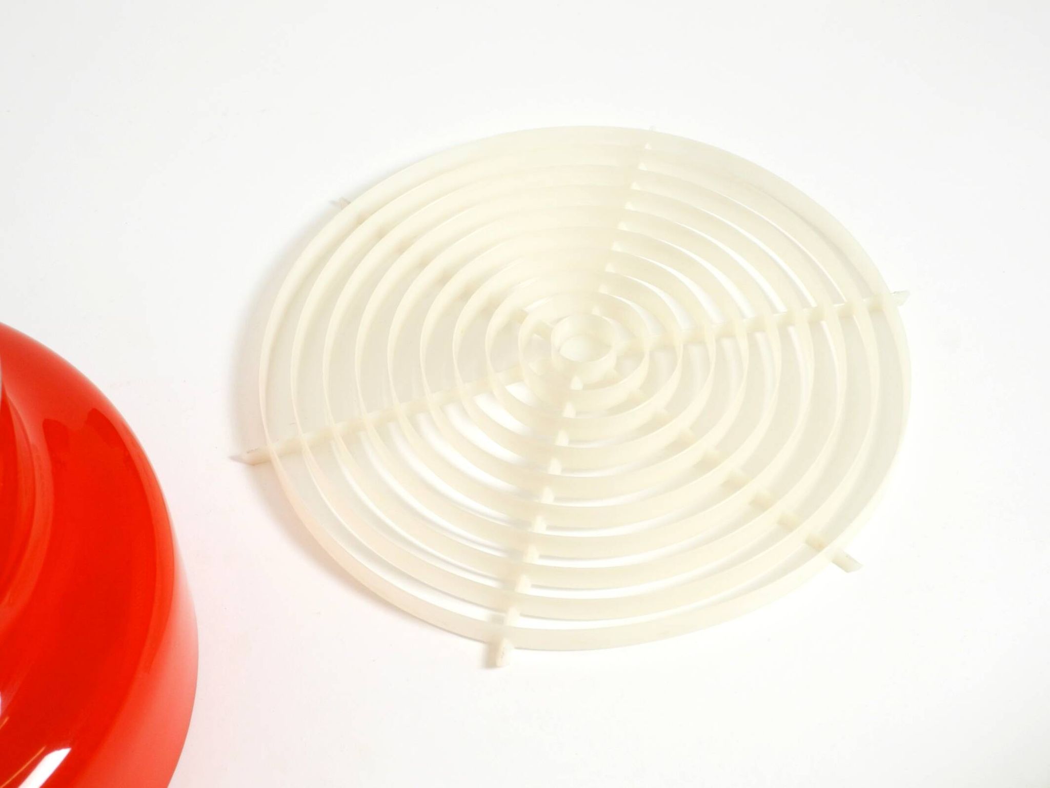 Large original 1960s red Bumling ceiling lamp by Anders Pehrson for Ateljé