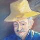 Huile sur toile vieil homme