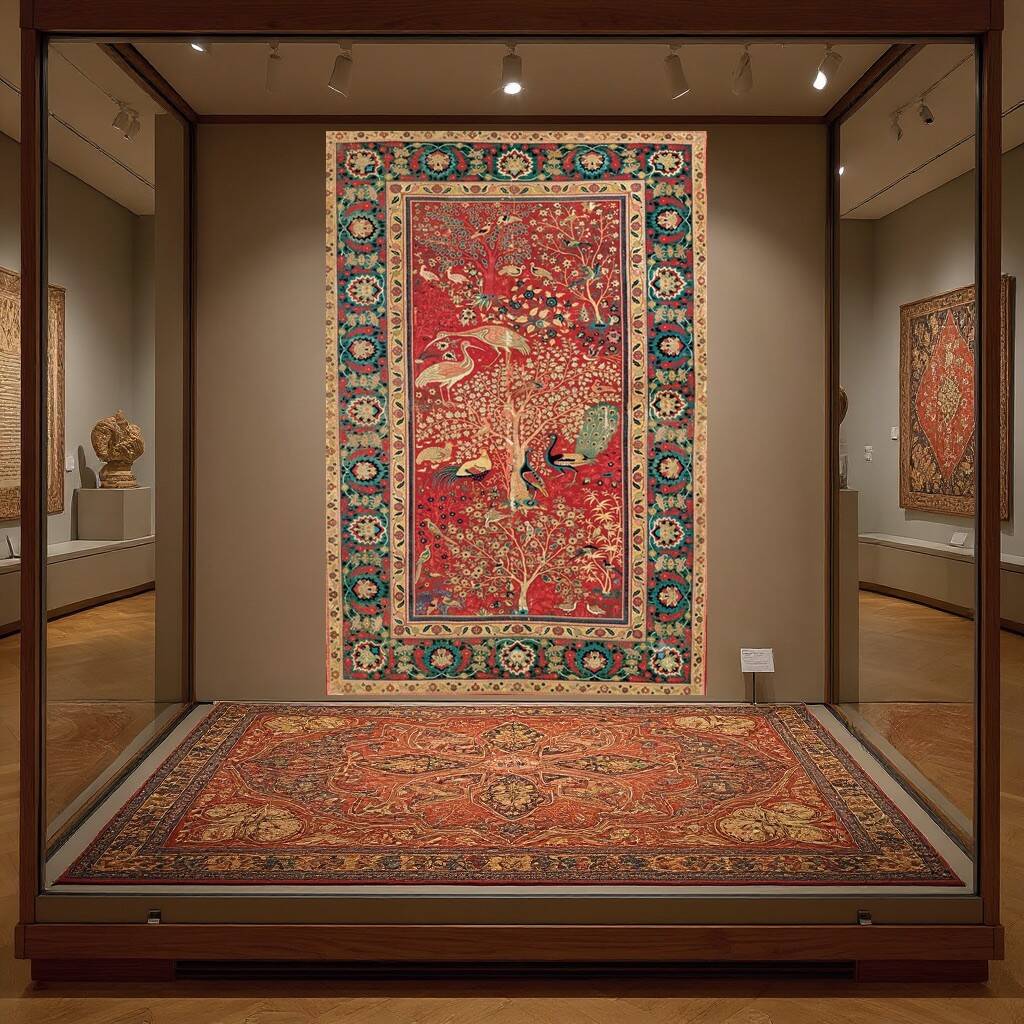 Persian rug "Tree of Life" with Birds – 137 x 240 cm - Handmade