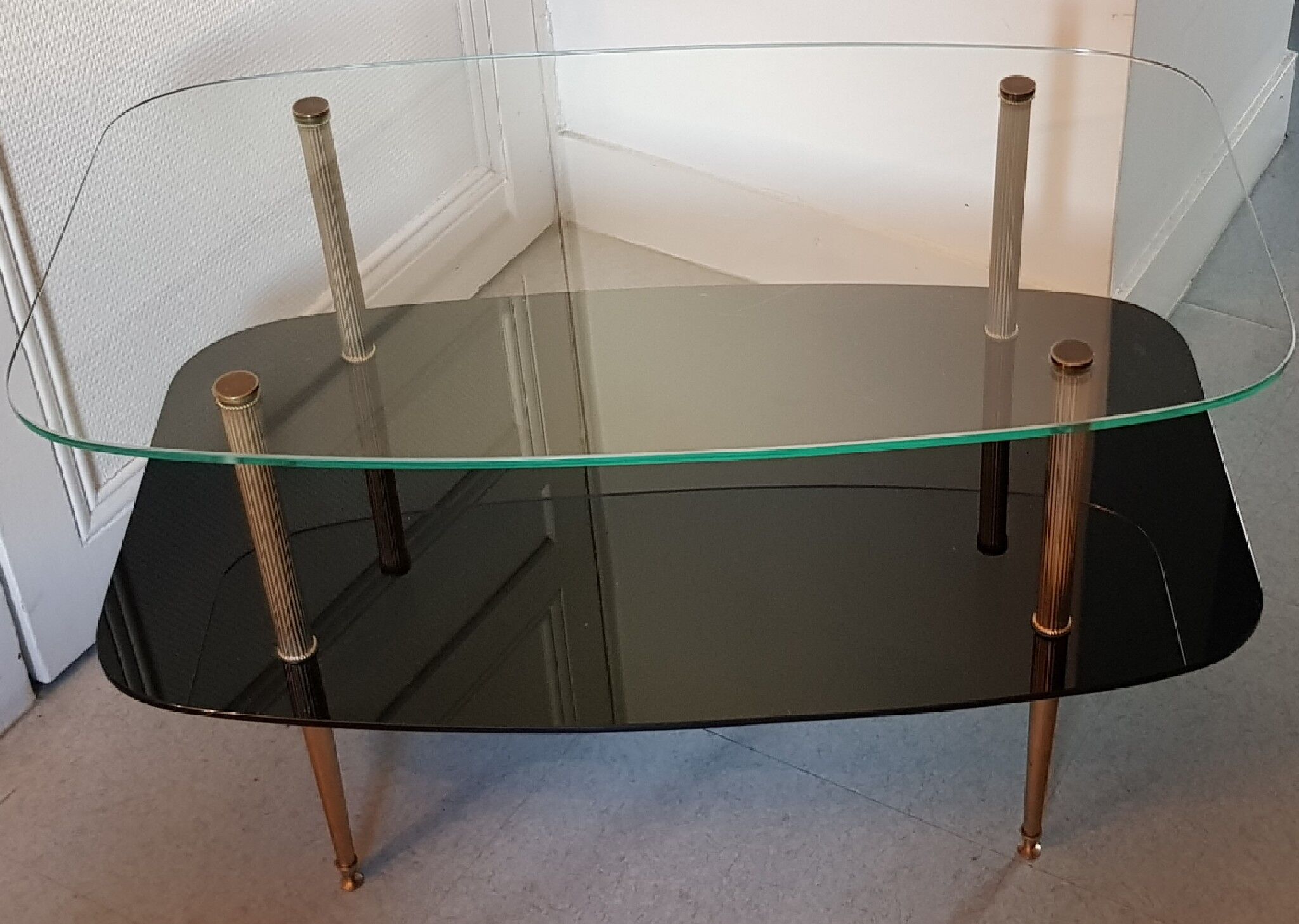 1960 glass coffee table