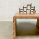 Vintage Italian travertine marble coffee table 'pink chique'