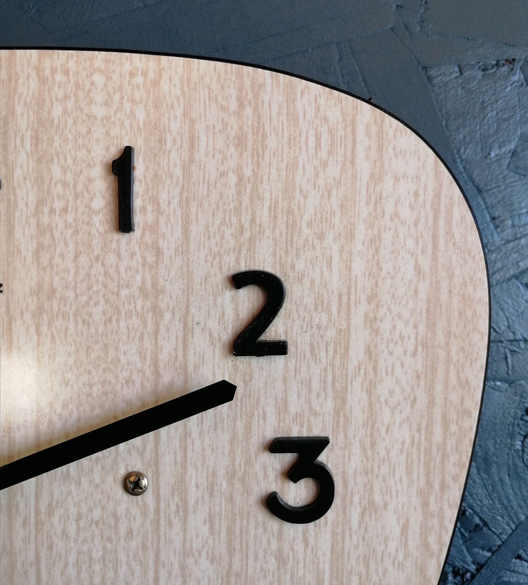 Vintage clock formica silent wall clock "Beroz beige wood"