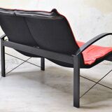 Vintage design sofa from the 80s/90s in leather