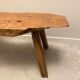 Raw wood coffee table
