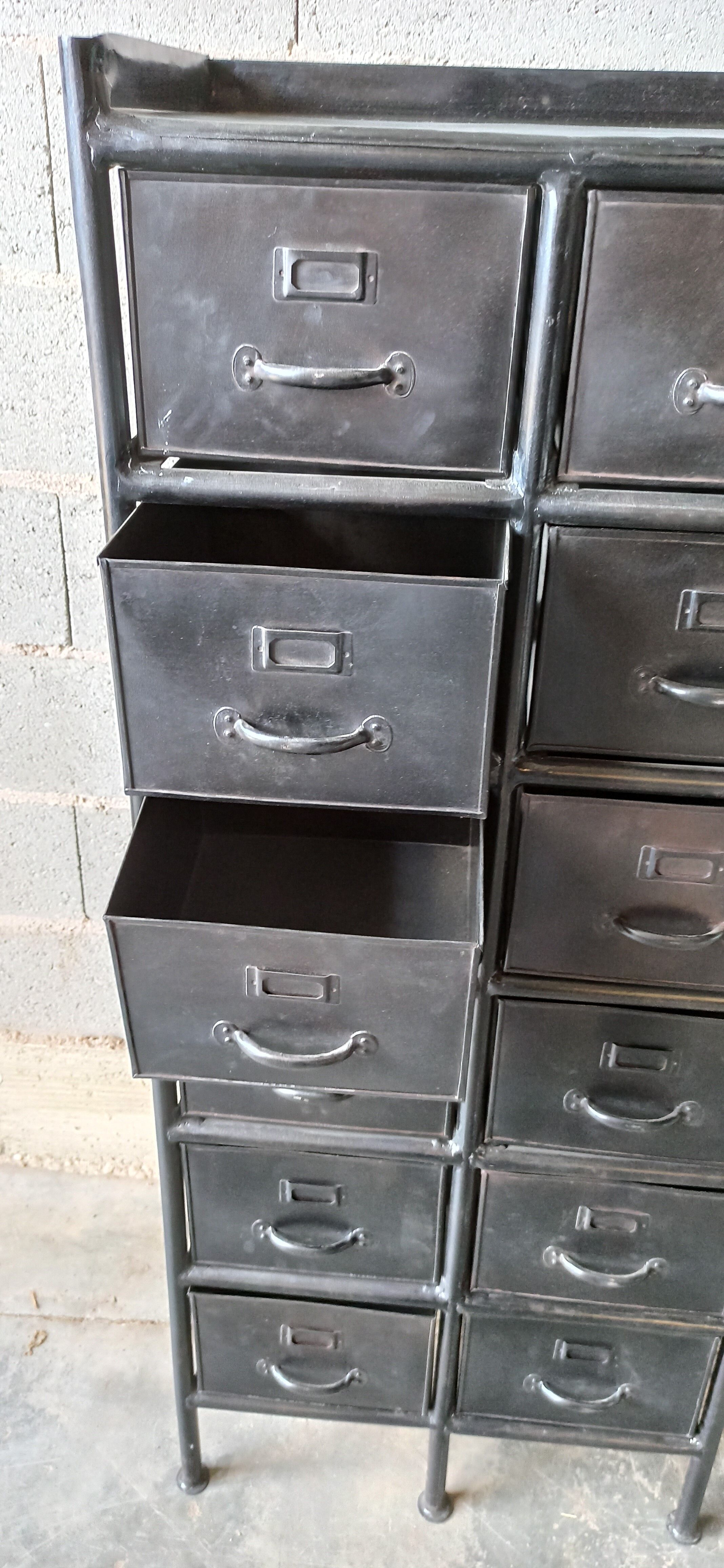 Black metal cabinet 12 lockers