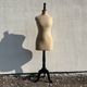 Antique mannequin in fabric and blackened wooden foot Stockman Paris Le Louvre