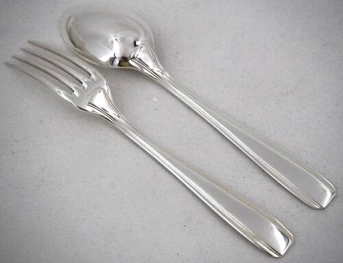 24 dessert spoons, Art Deco Ercuis