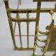 Art Nouveau Italian Brass Double Bed, Early 1900s