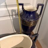 Lot 3 amphora vase boch keramis 1890 bfk fireplace garniture sèvres art deco