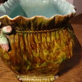 Pot cover pattern flowers in volume slip