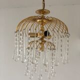 Chandelier waterfall of Murano drops and tassels