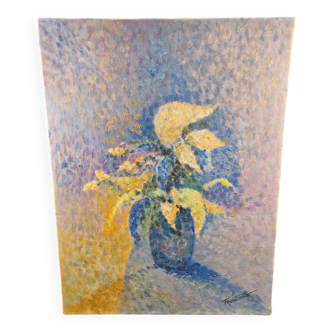 Nature morte bouquet bleu
