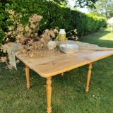 Square country-style drop-leaf table