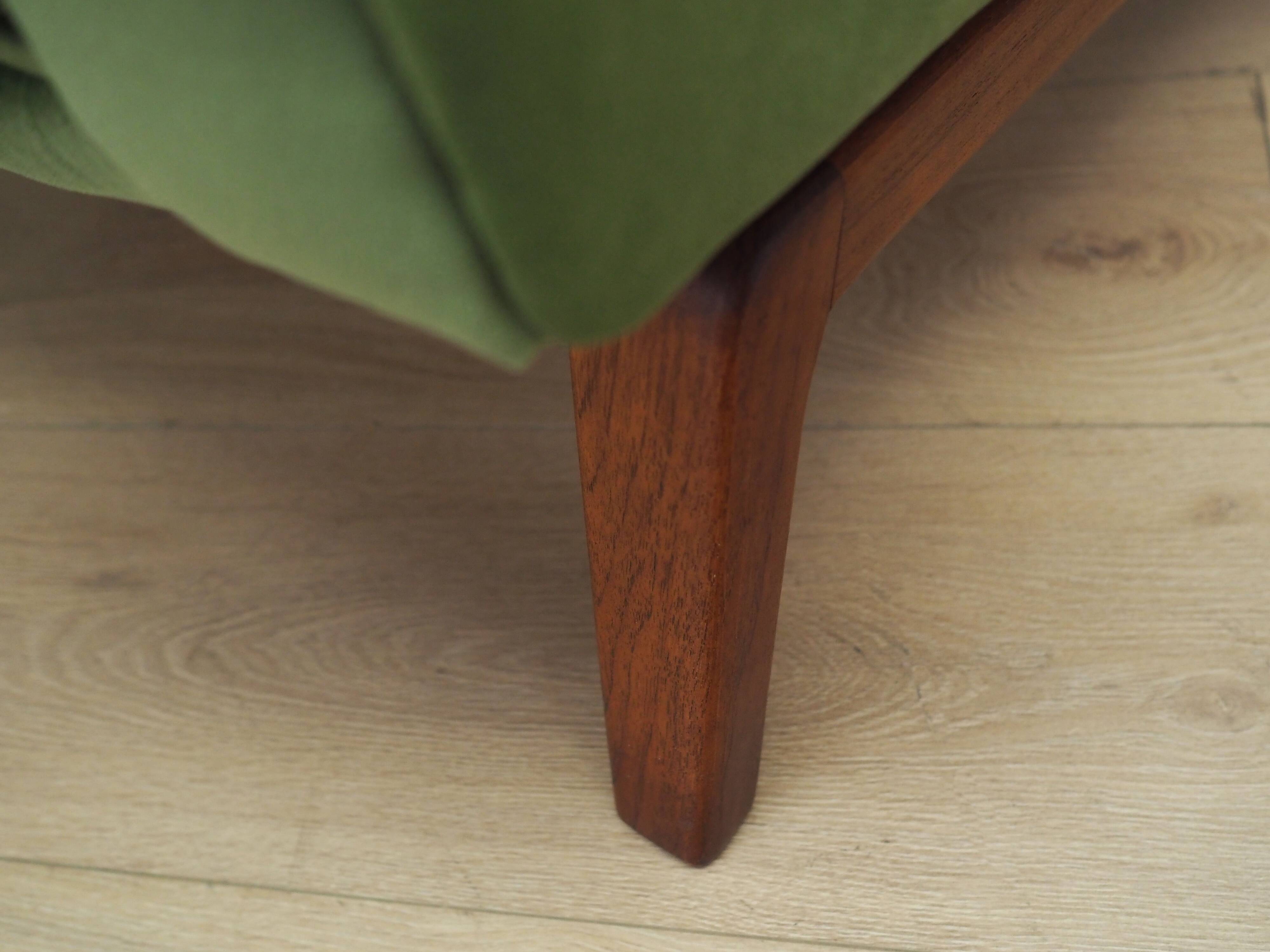 Green armchair, Danish design, 1970s, production: Denmark
