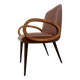 Mid Century Scandinavian vintage retro armchair with oval armrests.