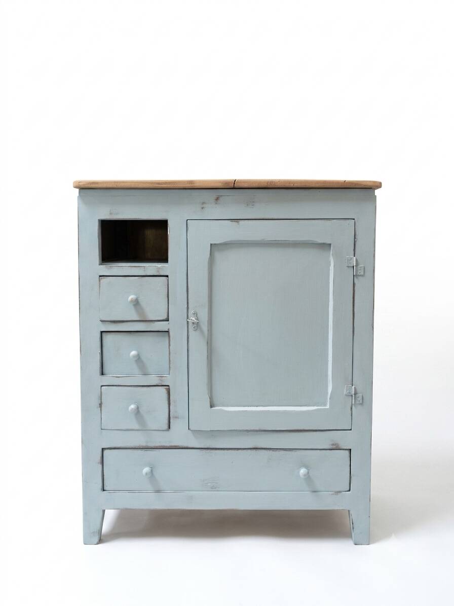Small blue Parisian buffet