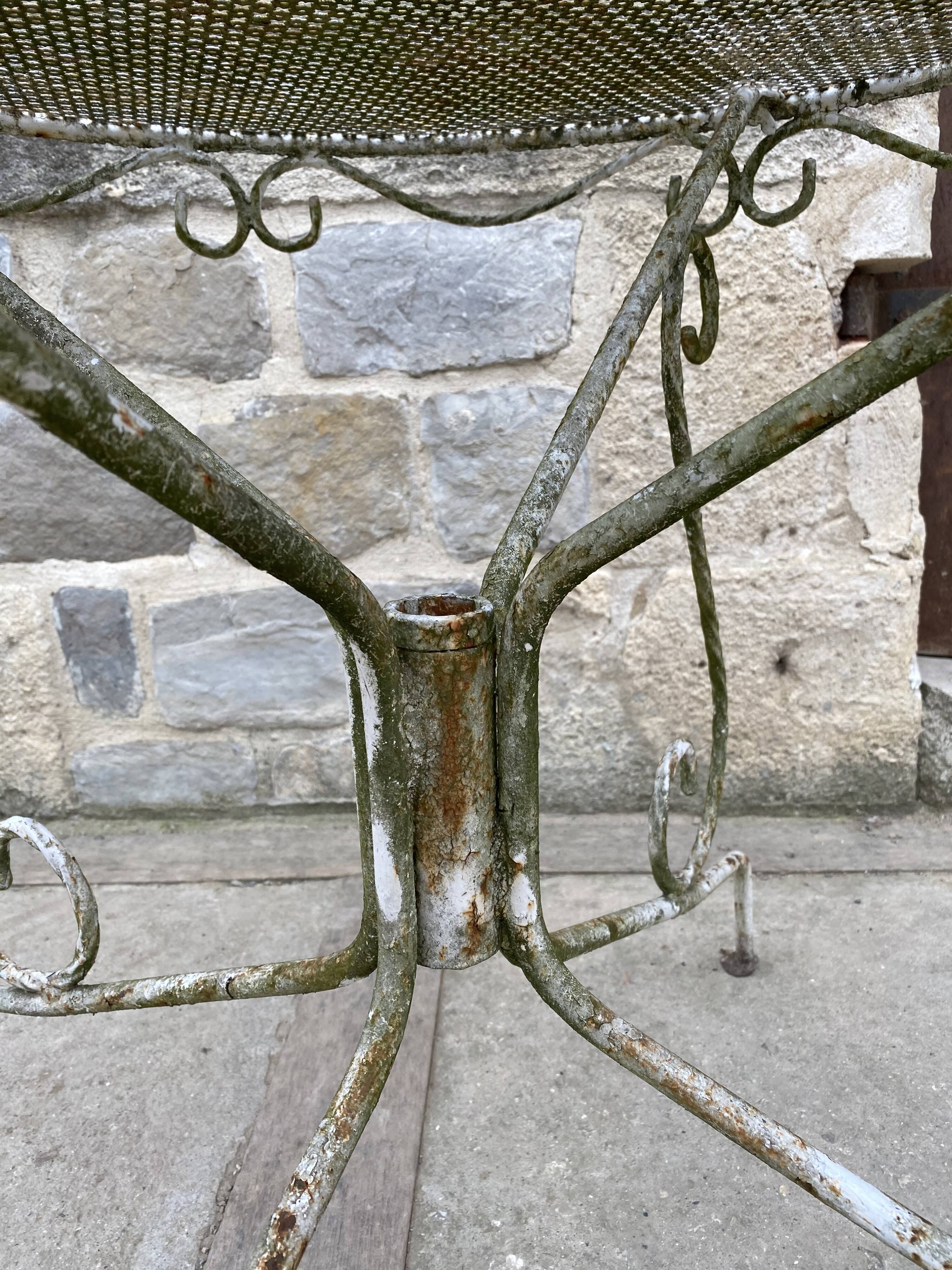 Wrought iron garden table 1960