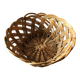 Large vintage twisted wicker basket on a stand