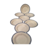 Series of 8 hollow plates in Sarreguemines earthenware model Fontanges