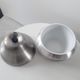 Vintage pear ice bucket in brushed aluminum 60s 70s italy