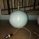 Ceramic lamp foot, iridescent white
