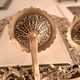 Paire d'appliques miroirs XIXème en bronze