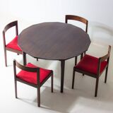 Set of 4 Dino Cavalli dining chairs in rosewood