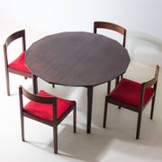 Set of 4 Dino Cavalli dining chairs in rosewood