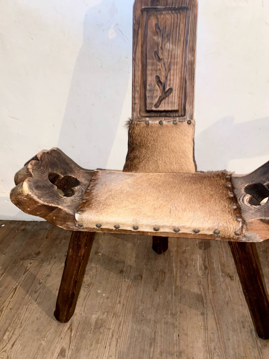 Brutalist tripod chair