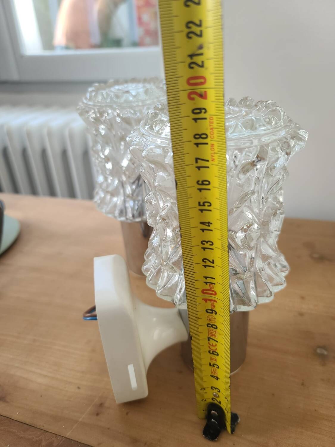 Paire d'applique en cristal, années 1970