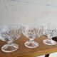 Set of 6 cut glass ice cream cups