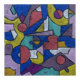 Abstract geometric coloured painting