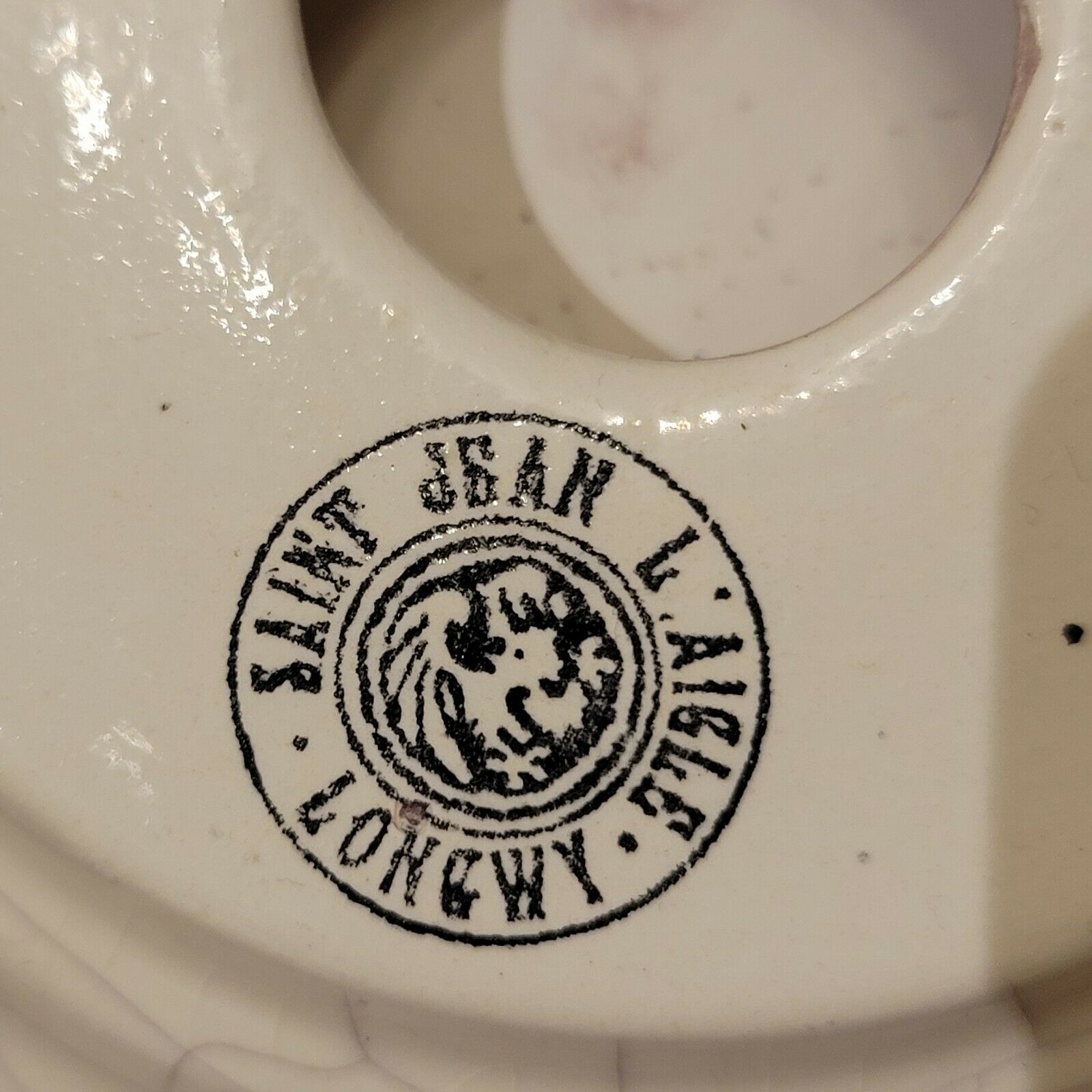 Longwy empty pocket modern ceramic enamel cracked