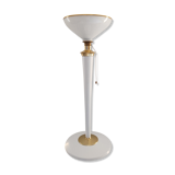 Art deco lamp lita 1960 white and brass