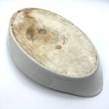 Plat oval blanc à oreilles creux 41cm