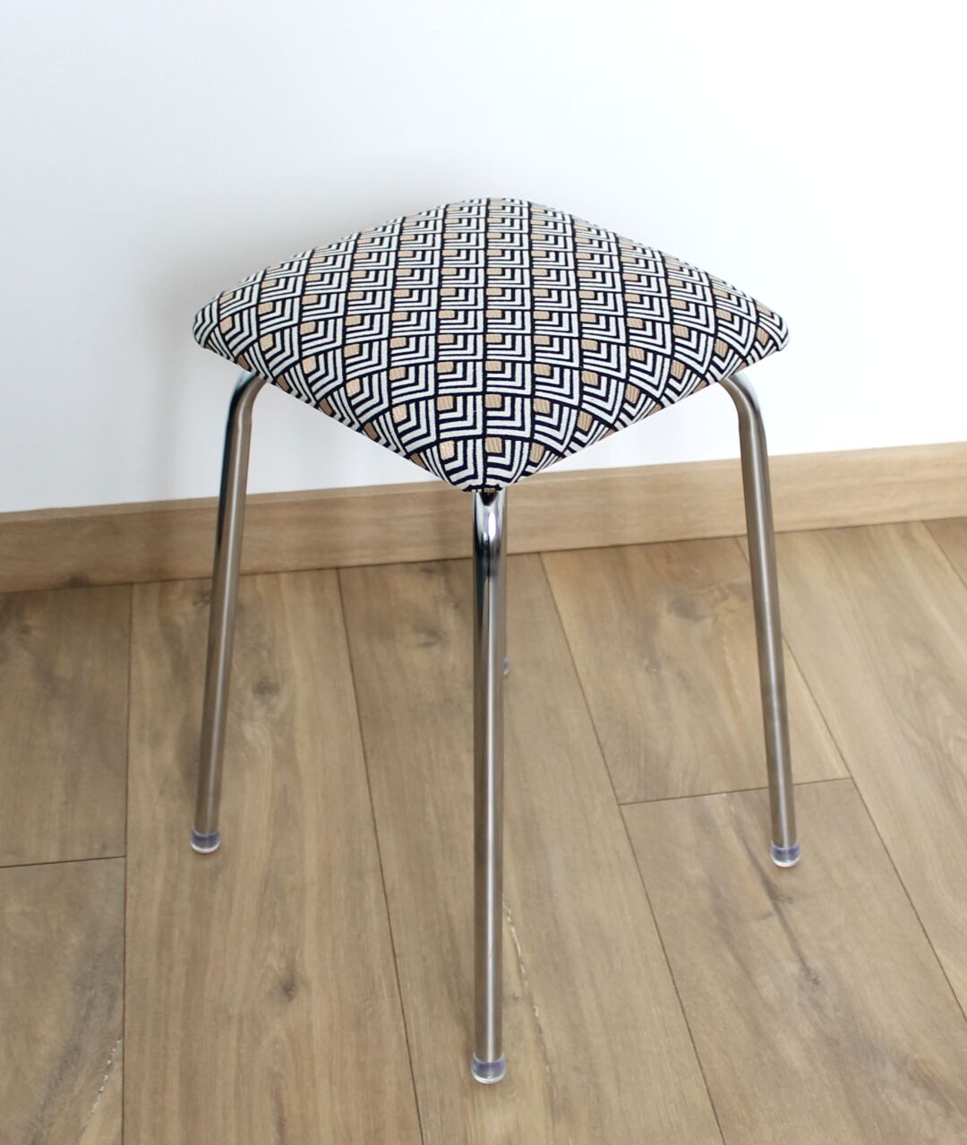 Vintage chrome foot stool