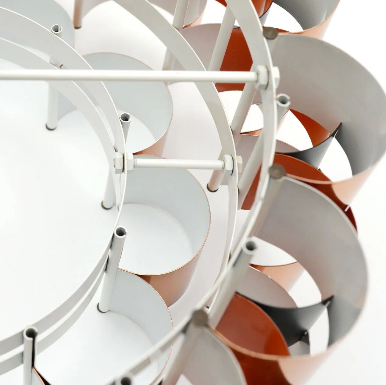 Copper lamp by Werner Schou for Coronell Elektro, 1970s