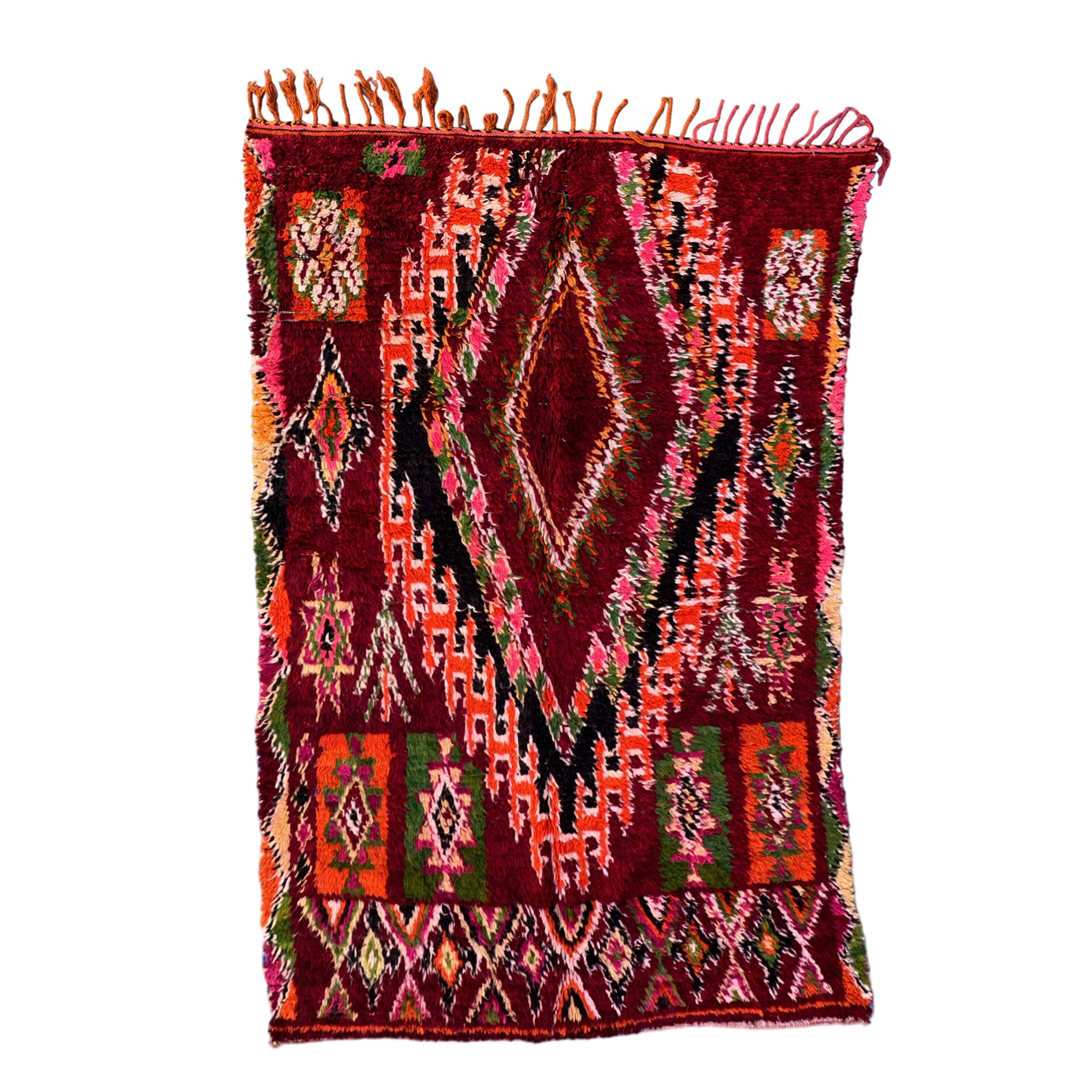 Colorful boujad Moroccan rug - 165 x 260 cm