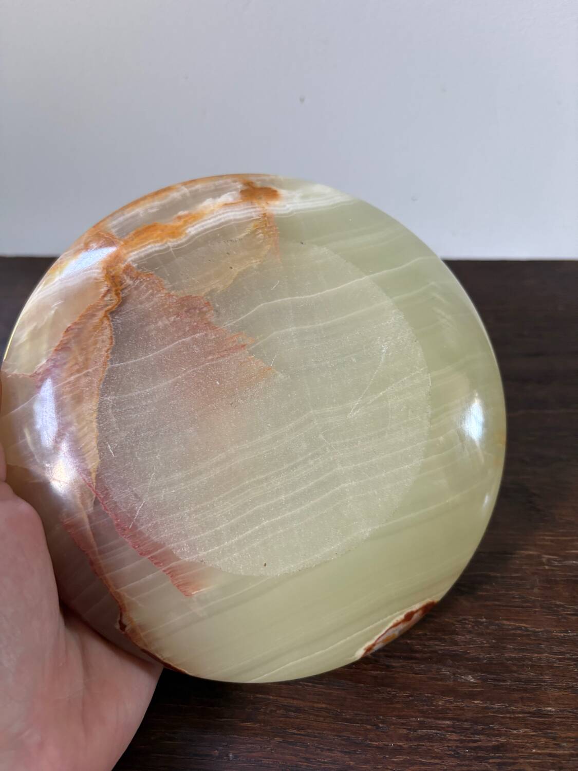 Vintage onyx ashtray natural stone