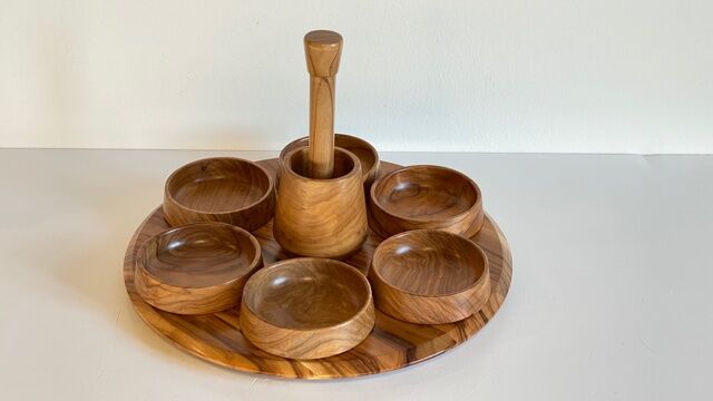 Olive wood serving tray