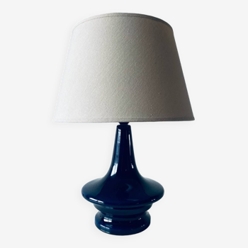 Midnight blue ceramic lamp