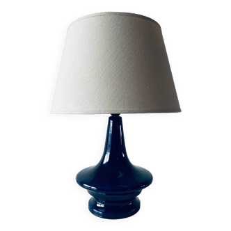 Lampe en céramique bleue nuit