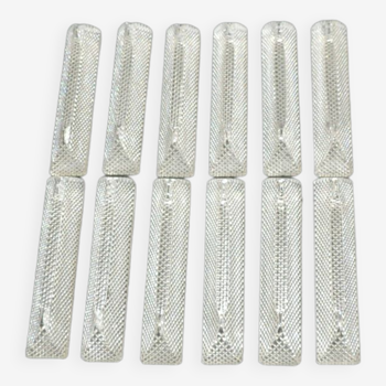 Set of twelve crystal/vintage knife holders