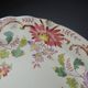 Short antique Longchamp stand with polychrome daisies in earthenware.