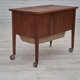 1970s, Danish chest of drawers, teak wood, rattan, original condition.