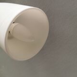 Hanging lamps in handmade/mouth-blown white Murano glass, Italy 1990s