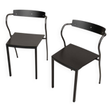 2 x Artelano MO8 black chairs
