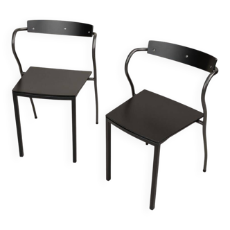 2 x Artelano MO8 black chairs